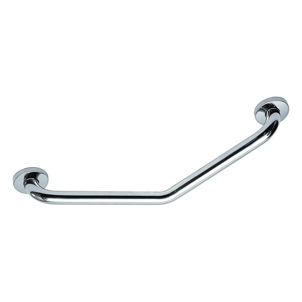 Barra de Apoio Angular 25X25cm Aço Inox Acessibilidade Banheiro Box Corrimao Segurança