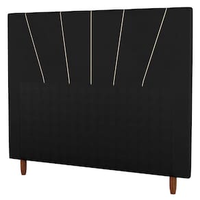 Cabeceira Cama Box Solteiro Dallas 90cm Sintético Preto - Abmaza