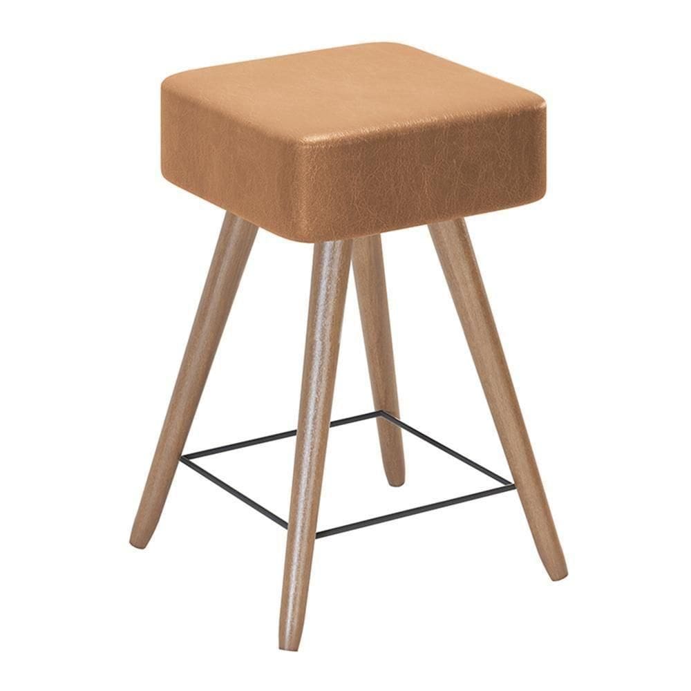 Banco Banqueta Rio Baixa 50cm Couríssimo Amarula - Salaone Amarula