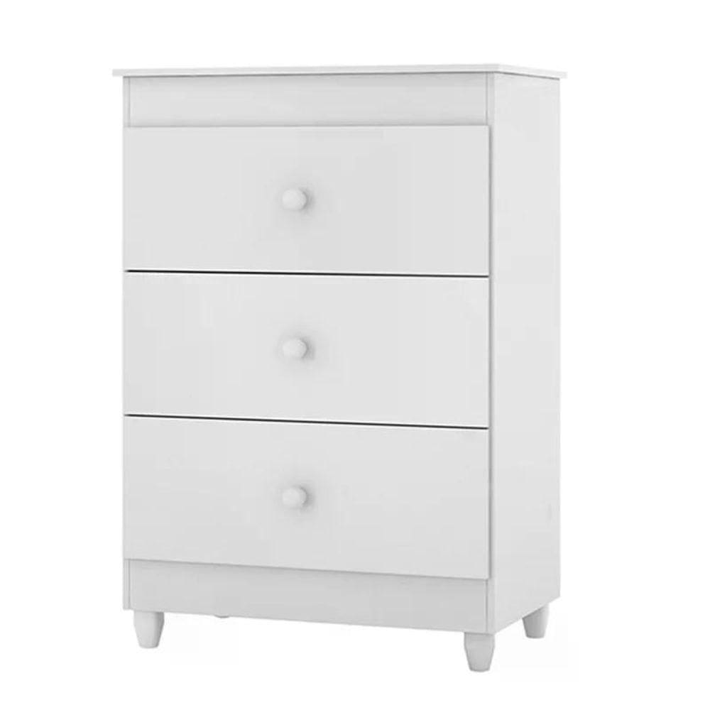 Cômoda Ternura 3 Gavetas - Branco - Peternella Móveis Branco