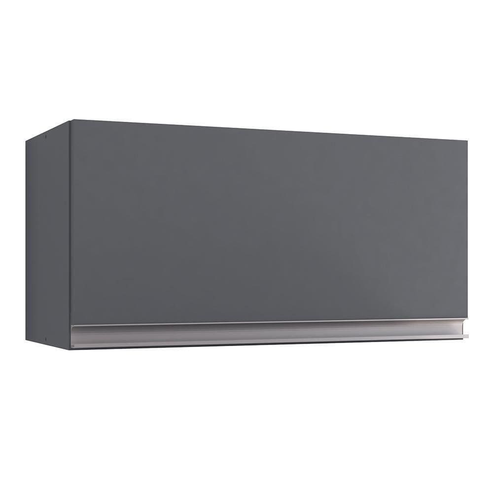 Armário Aéreo Geladeira Andréia 60cm 1 Porta Cinza - Ajl Móveis Cinza