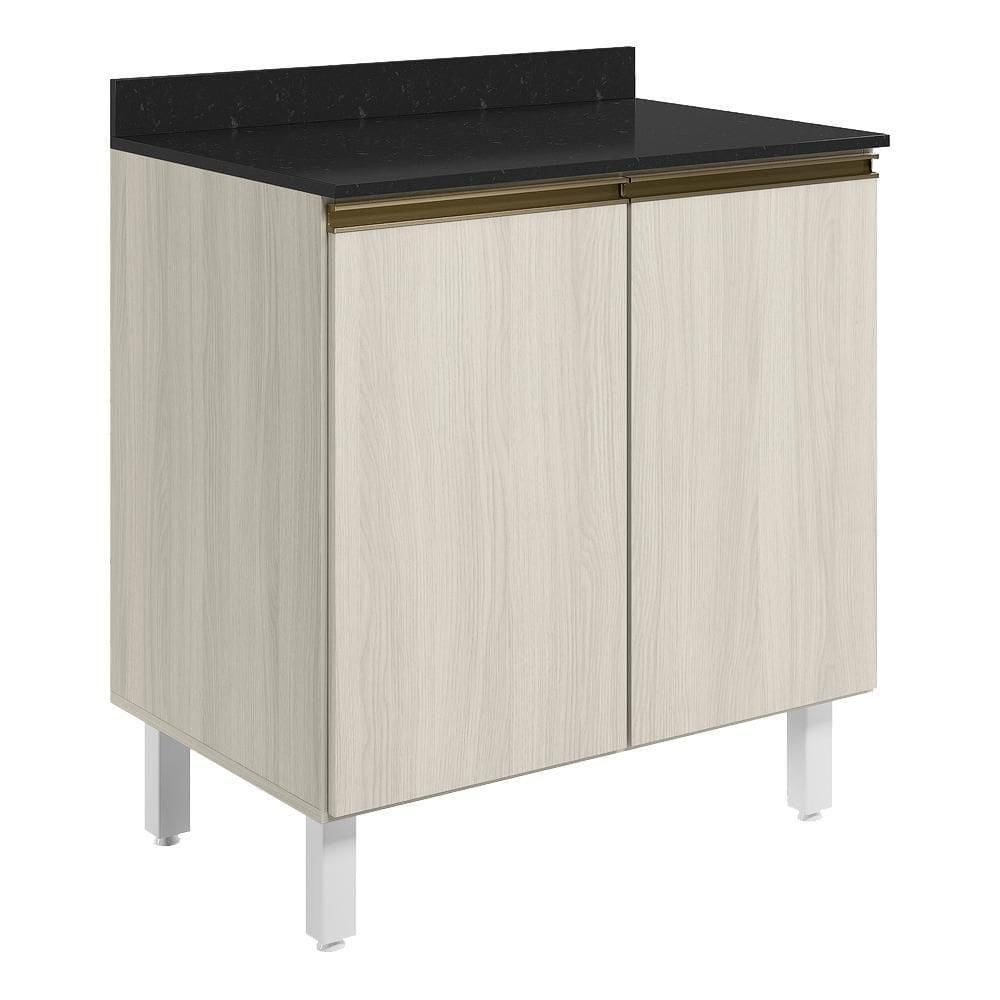 Balcao Com Tampo 2p 60 Cm Mdf Kali 12220 Bianco Toq Bianco Toq Nicioli