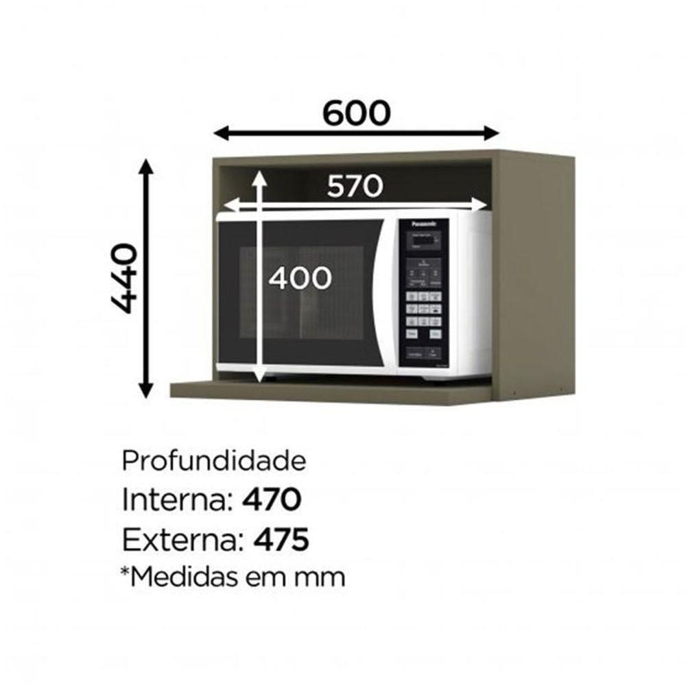 Armário Aéreo Micro-ondas Connect Duna - Móveis Henn Duna