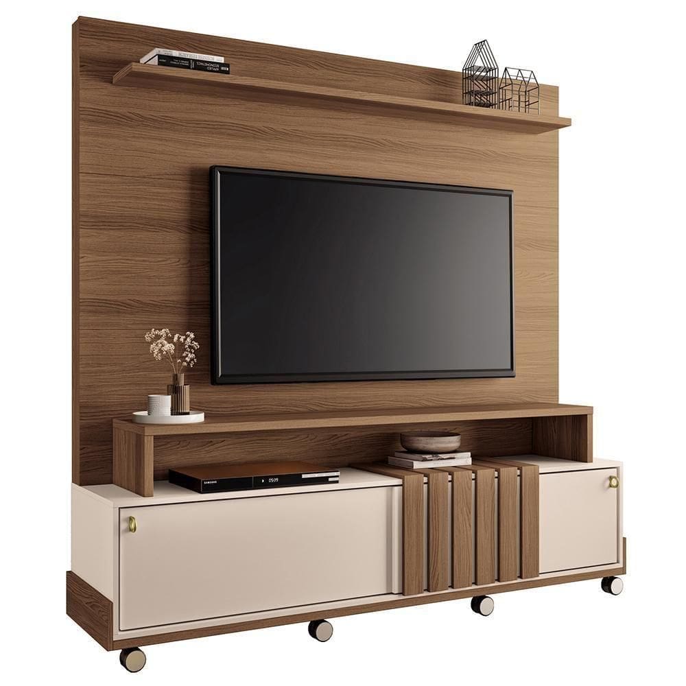 Estante Home Theater Bold Castanho-off White Para Até 65? - Hb Móveis Castanho-off White