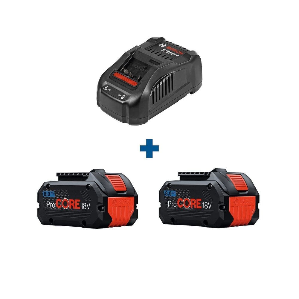 Kit Bosch com Carregador Rápido GAL 1880 CV 220V e 2 Baterias 18V 8,0Ah ProCORE