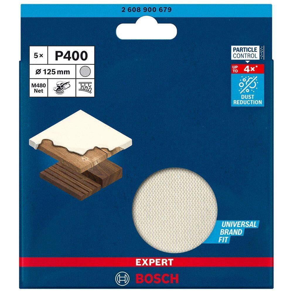 Disco de Lixa Bosch EXPERT M480 125mm Grão 400 com 5un