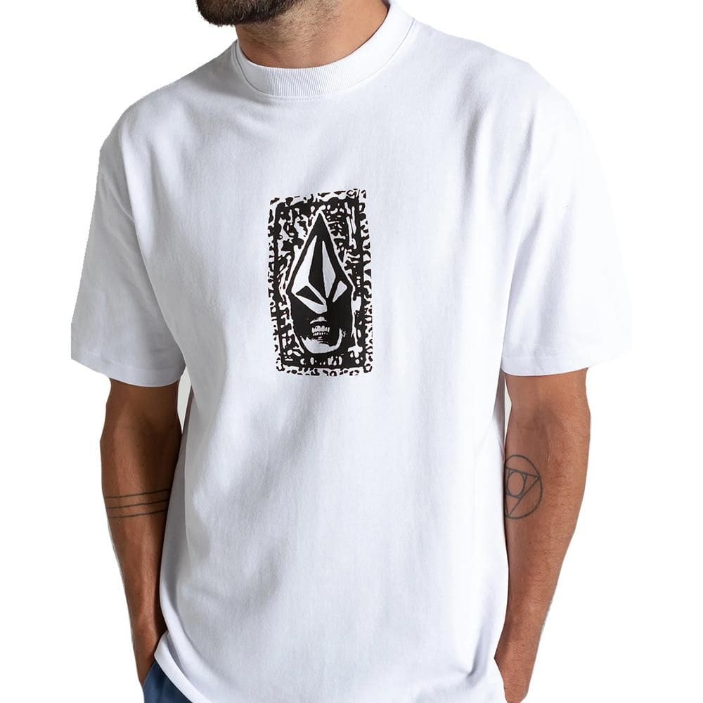 Camiseta Volcom Comfort Stone Face WT25 Masculina Branco