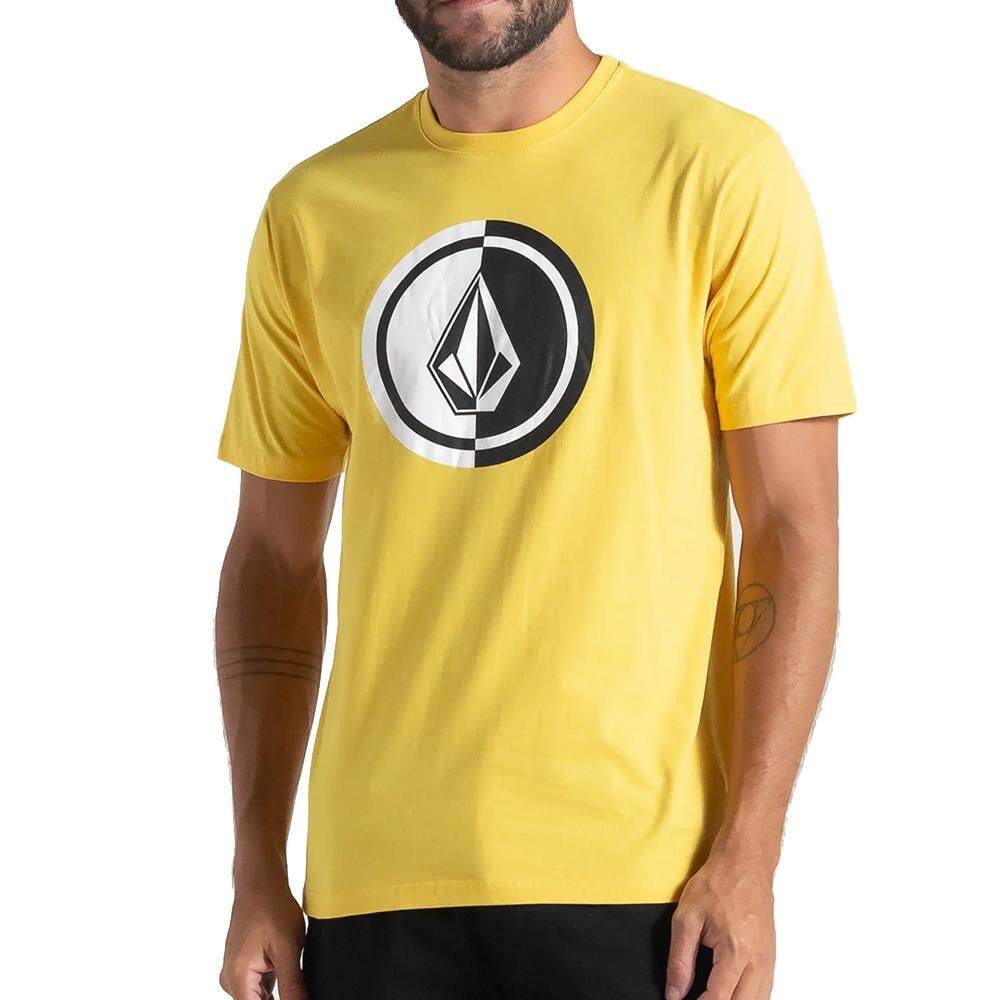 Camiseta Volcom Mega Circle WT25 Masculina Amarelo