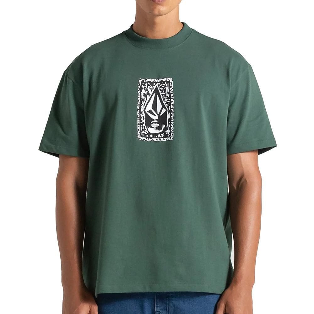 Camiseta Volcom Comfort Stone Face WT25 Masculina Verde