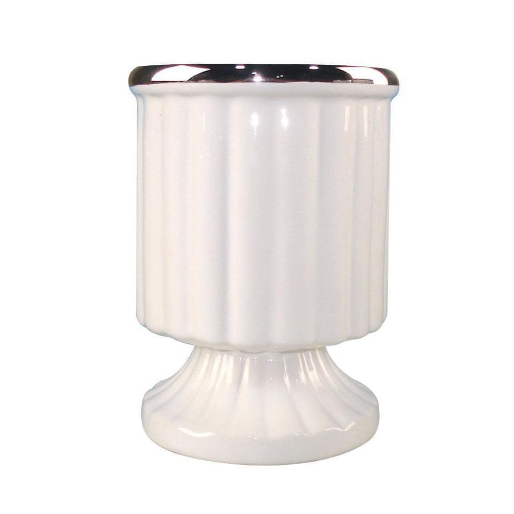 Floreiro / Vaso De Cerâmica 17Cm - Branco