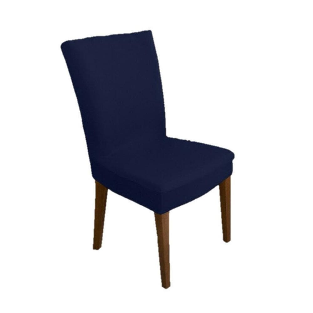 Capa De Cadeira Malha Gel Azul Sala De Jantar Lugar