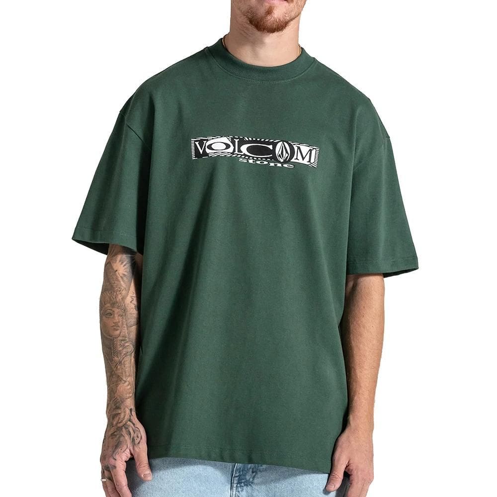 Camiseta Volcom Comfort Critter WT25 Masculina Verde Escuro