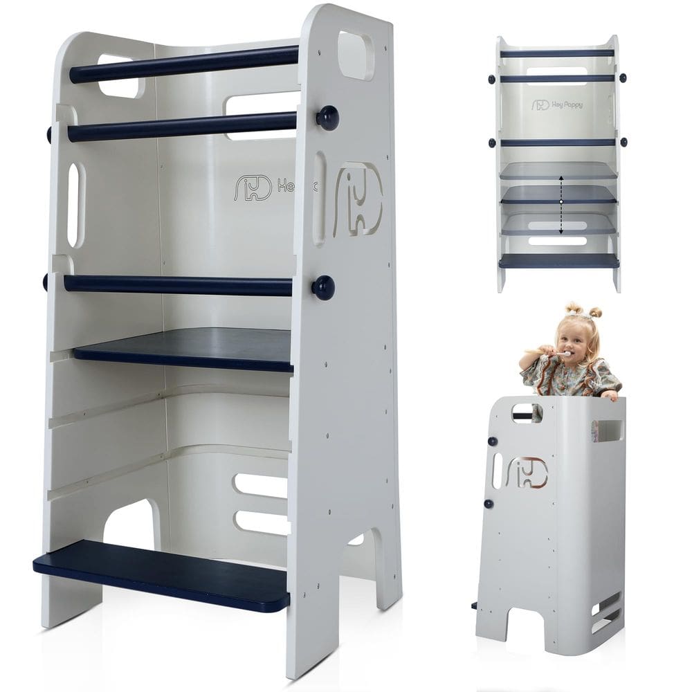 Banqueta de cozinha Toddler Standing Tower Heypappy de altura ajustável