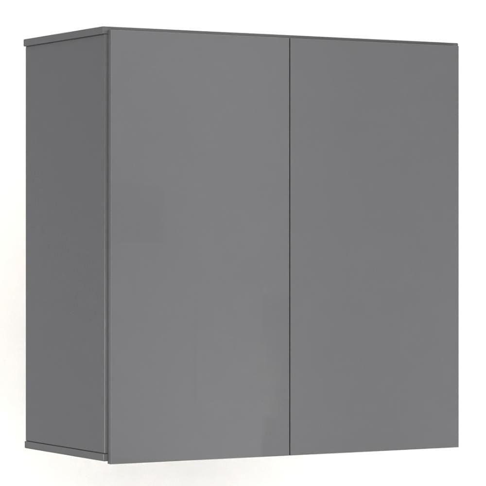 Armário De Cozinha Aéreo 2 Portas 67cm Italy Cinza - Ej Móveis