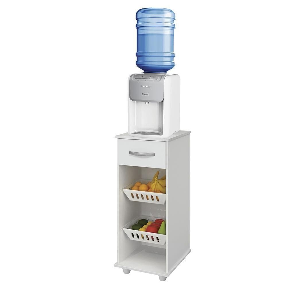 Balcão Com Fruteira 301 Com 1 Gaveta Benetil Branco