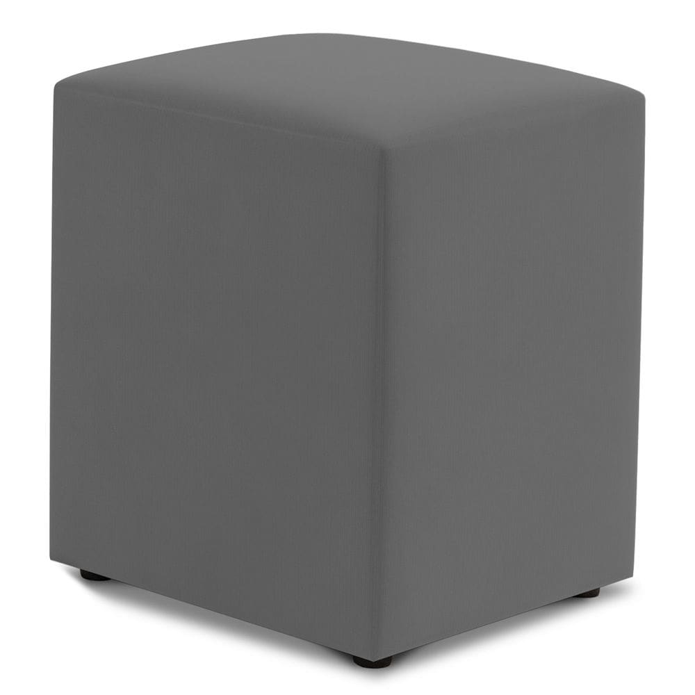 Puff Decorativo Sala de Estar Quadrado 36x47cm Suede Cinza - Abmaza