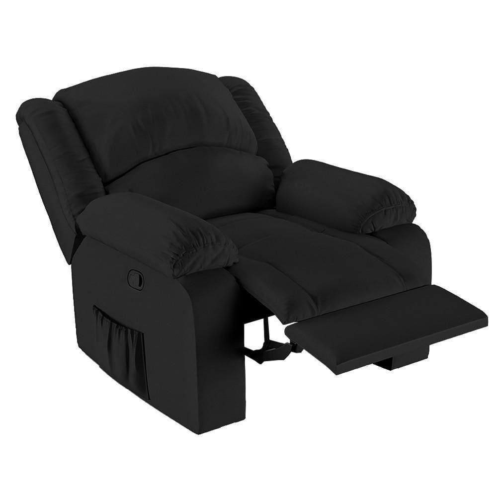 Poltrona Do Papai Reclinável Pietra Wall Fh9 Pu Preto - Mpozenato