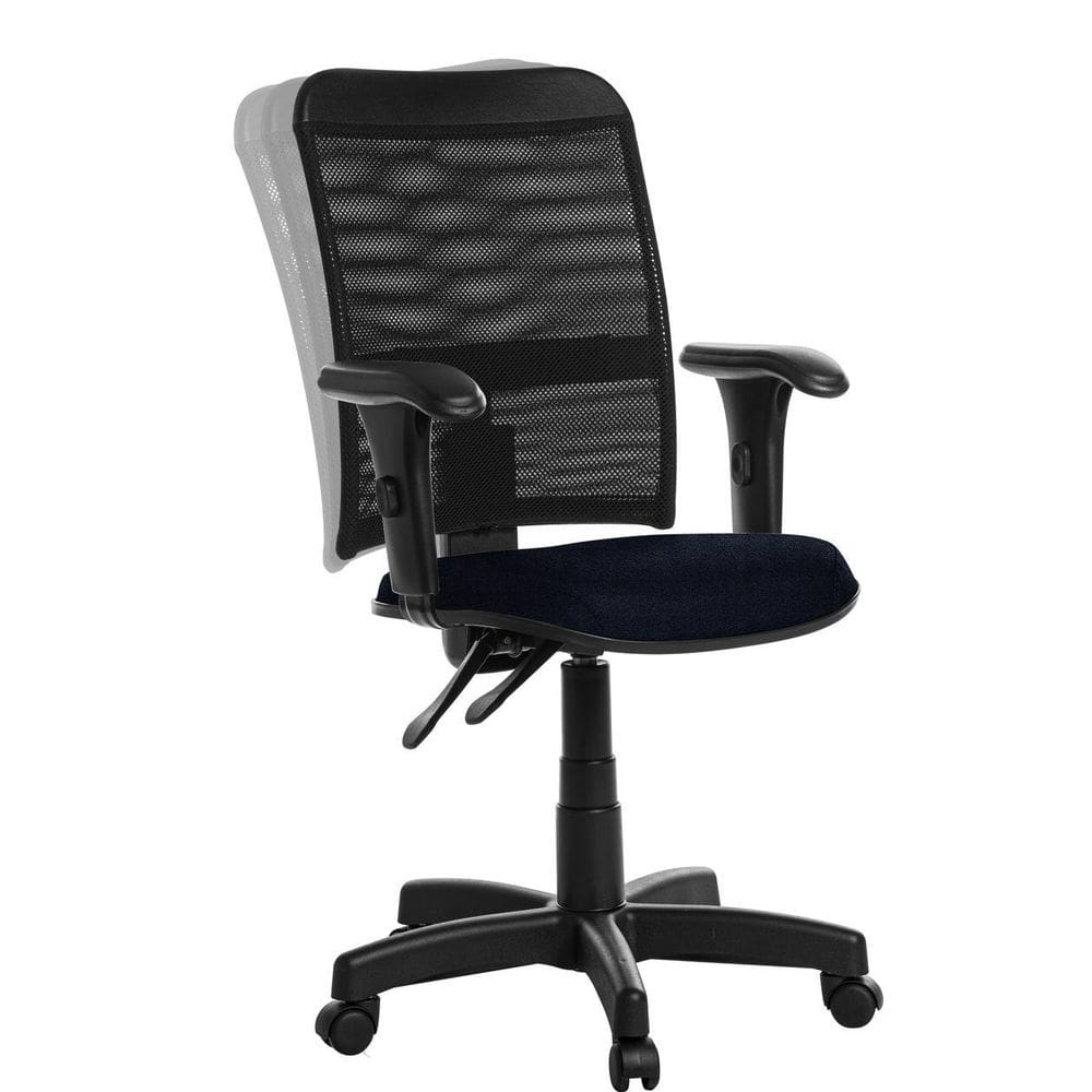 Cadeira De Escritório Ergonômica Tela Com Braço Rcp:Azul Escuro