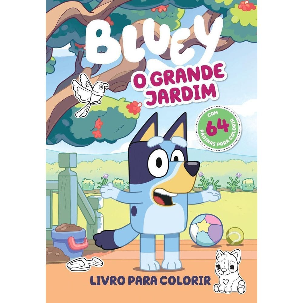 Bluey - Livro Para Colorir - O Grande Jardim