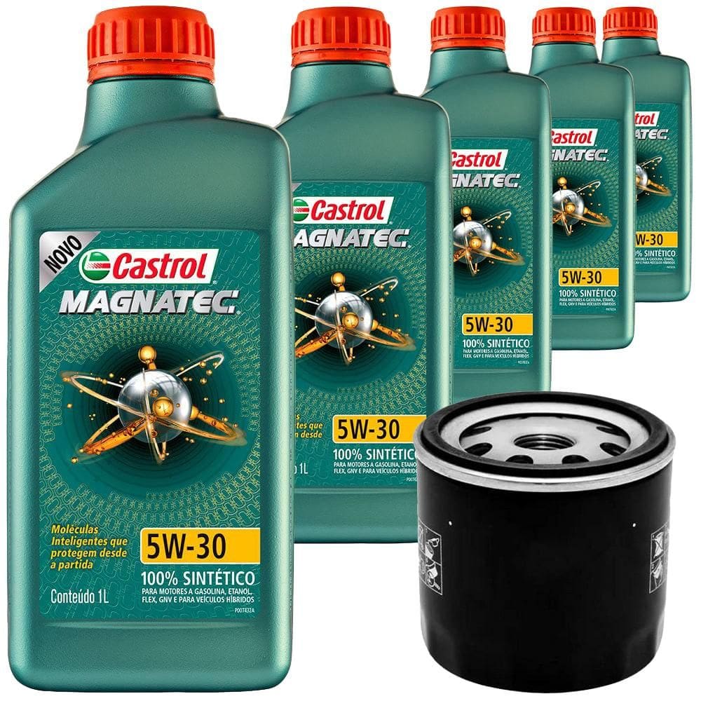 Kit Óleo 5W30 e Filtro Tiggo 8 Pro 1.5T 2023 a 2025 Castrol