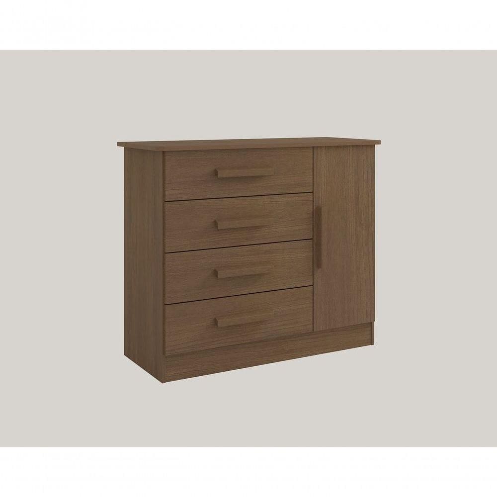 Cômoda Firenze 4 Gavetas 1 Porta C/sapateira - D` Doro Castanho