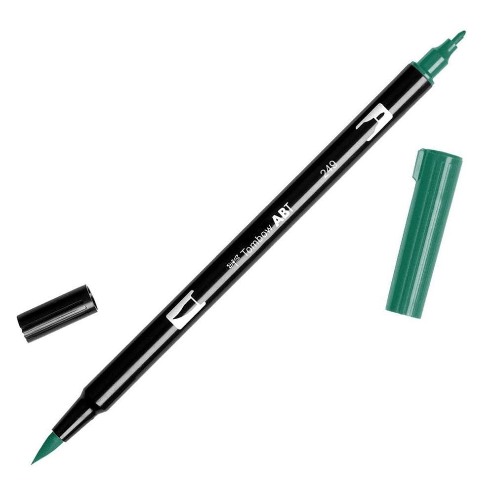 Caneta Marcador Artistico Dual Brush Tombow 249 Hunter Green