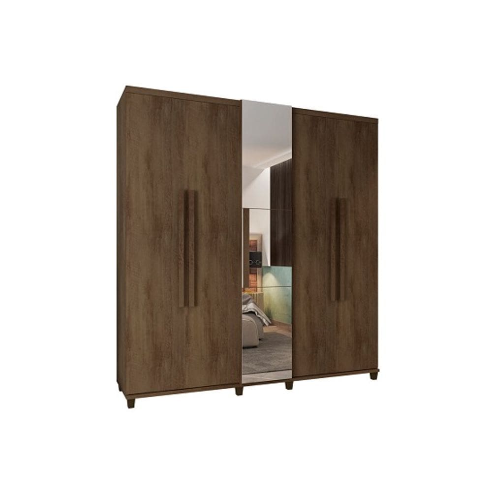 Guarda-Roupa Munique C/Espelho Freijó – RV Móveis