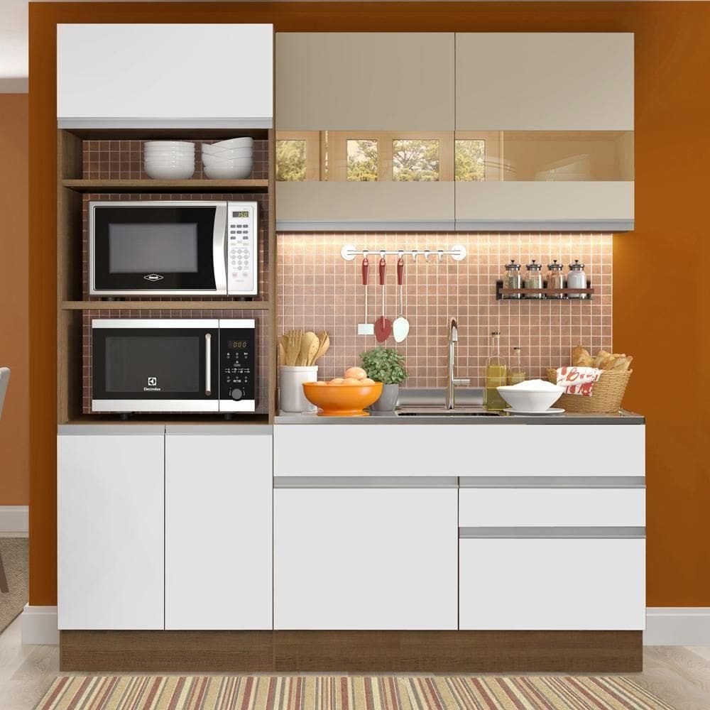 Cozinha Compacta Helen 6 Portas e 2 Gavetas Madesa