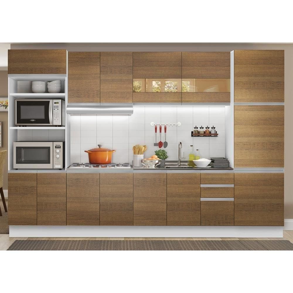 Cozinha Completa Glamy Olímpia 3 Gavetas 14 Portas Madesa