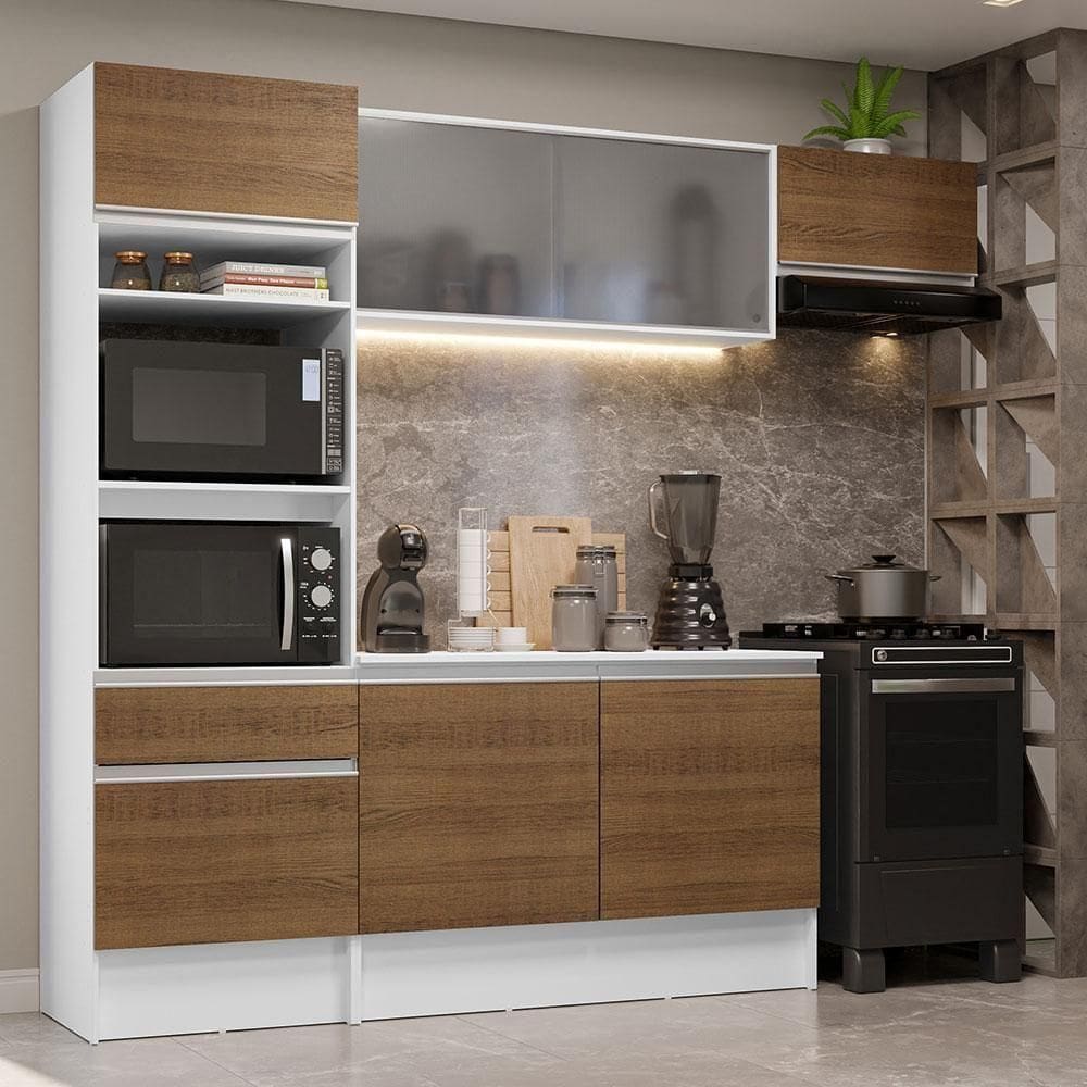 Cozinha Completa Topazio com Armário, Balcão e Tampo Madesa