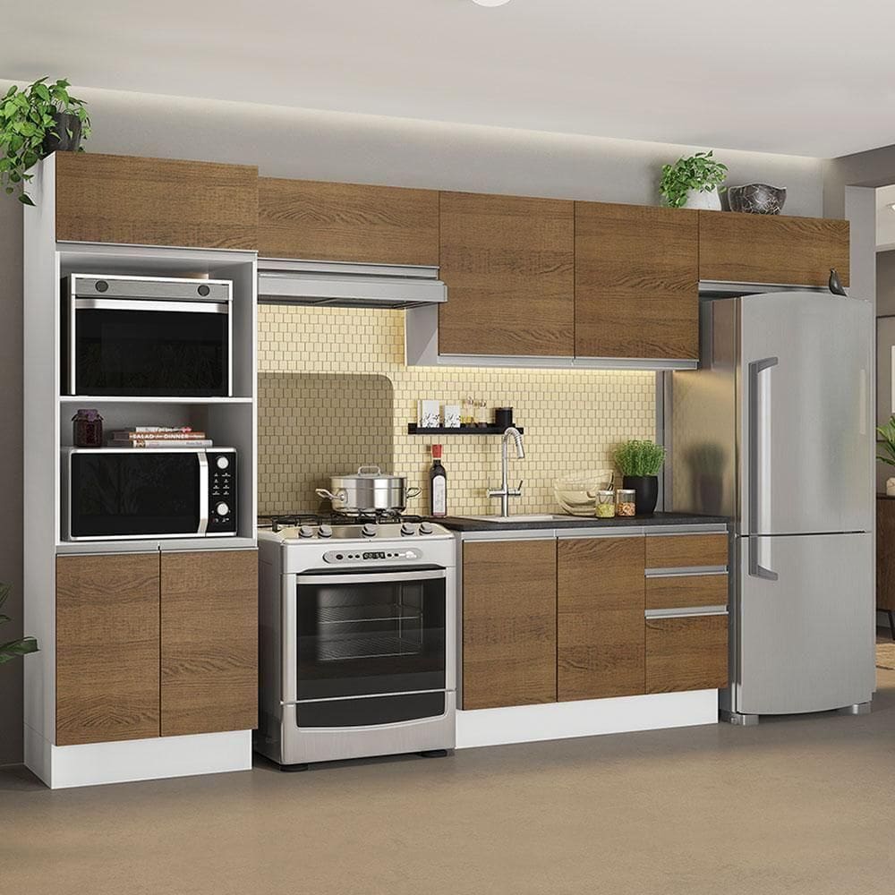 Cozinha Completa Acordes Glamy Rustic Armário Balcão Madesa