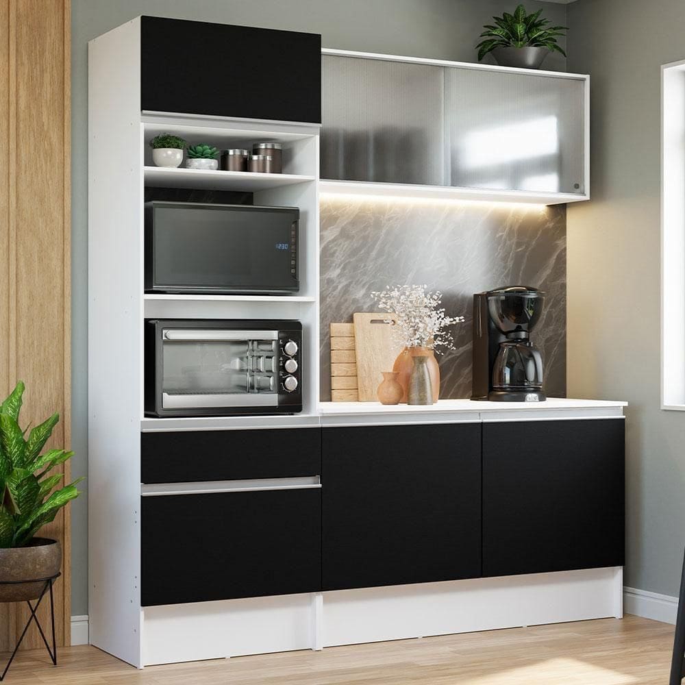 Cozinha Compacta Topazio com Balcão e Tampo Madesa