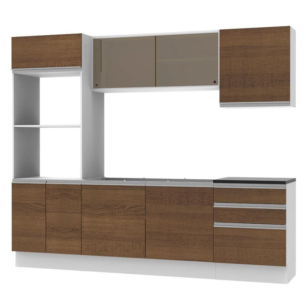Cozinha Acordes Glamy Armário Torre Balcão MDF RusticMadesa