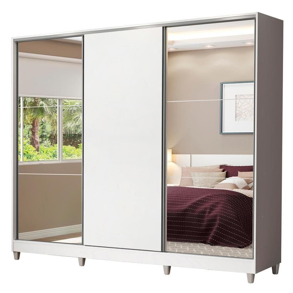 Guarda Roupa Casal Royale 3 Portas de Correr Madesa
