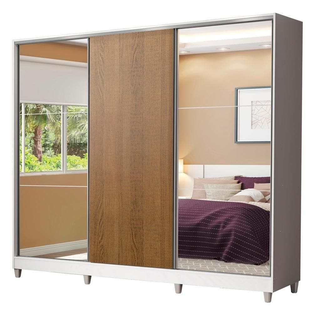 Guarda Roupa Casal Royale 3 Portas de Correr Madesa