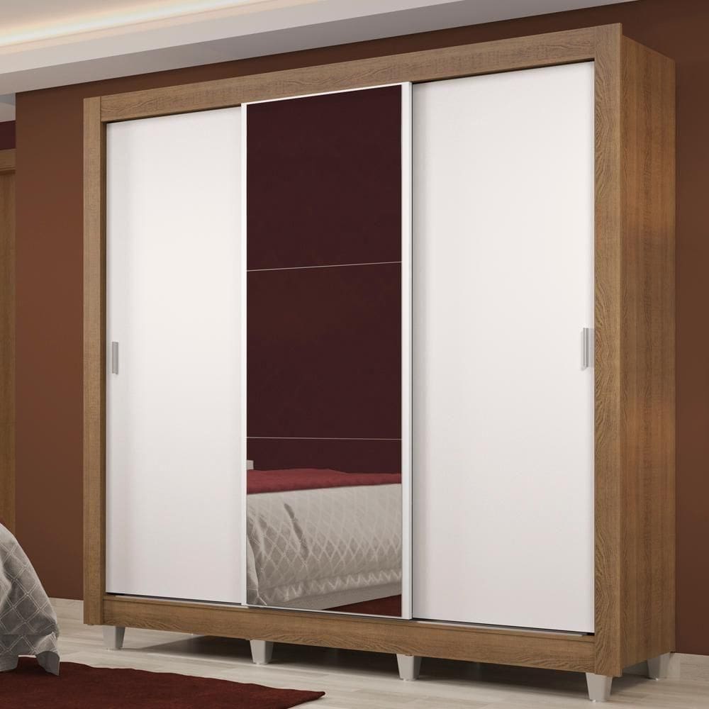 Guarda Roupa Casal Lyon Plus 3 Portas de Correr Madesa