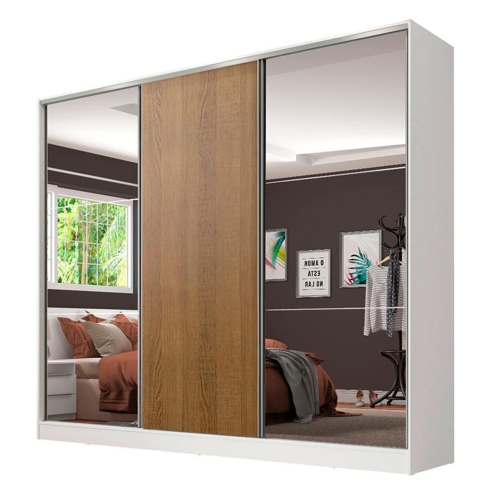 Guarda Roupa Casal Royale 3 Portas de Correr Madesa
