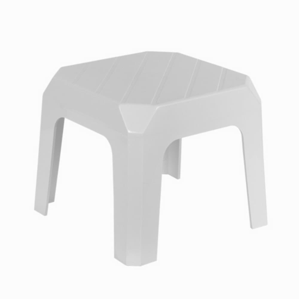 BANQUETA PLÁSTICA BRANCA 33,5x33,5x28CM BF4 ASTRA REFORÇADA RESITENTE