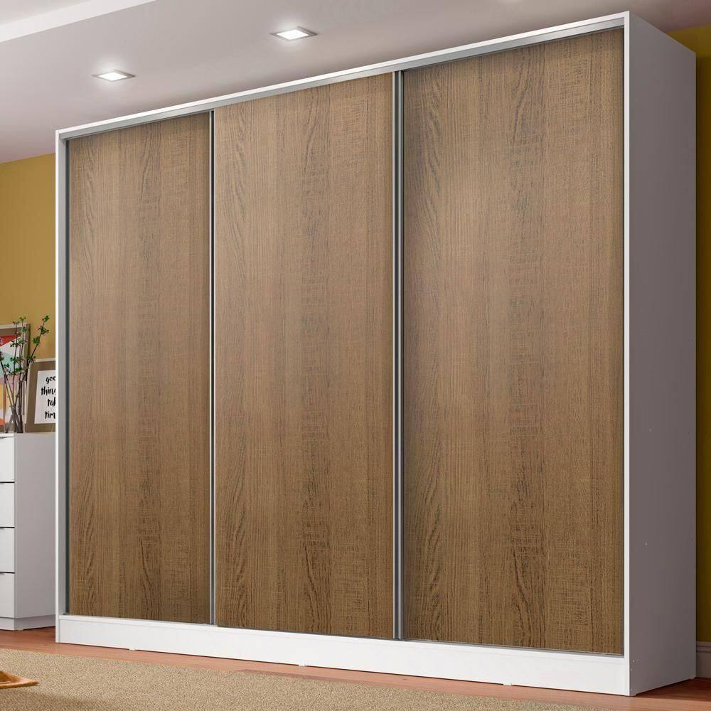 Guarda-Roupa Casal Royale MDF 3 Portas Correr Rustic Madesa