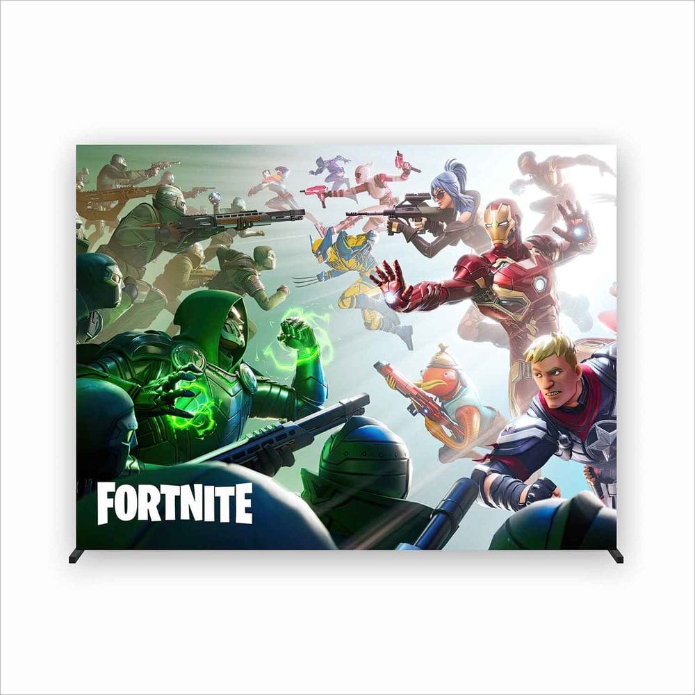 Painel de Festa Retangular Fortnite Diversas Medidas - Fera Print