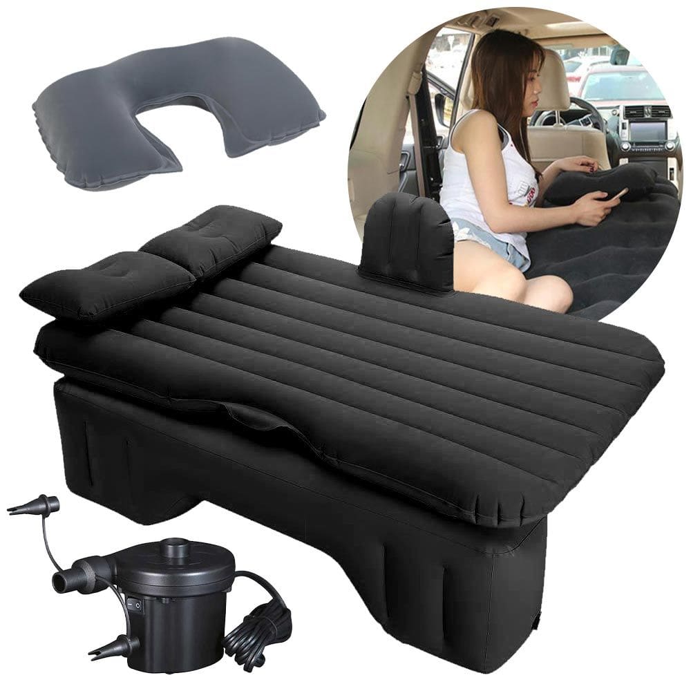 Colchão Cama Inflável para Carro com Bomba Elétrica e Almofada de Pescoço Vg Plus Preto