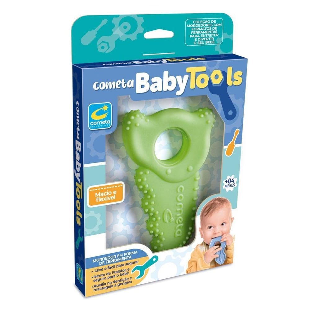 Brinquedo Mordedor Baby Tools Serrote +4 Meses Cores