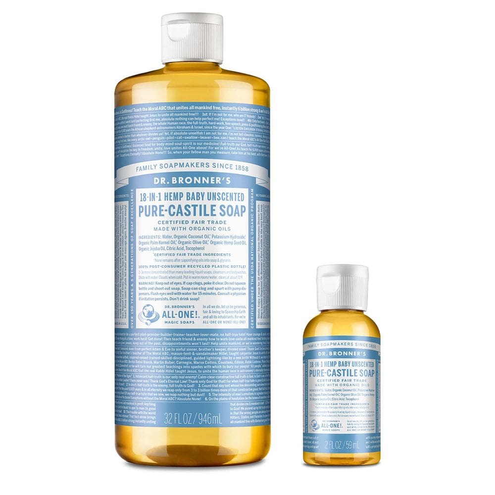 Sabonete líquido Dr. Bronner`s Pure-Castile Baby Sem Perfume 946 ml