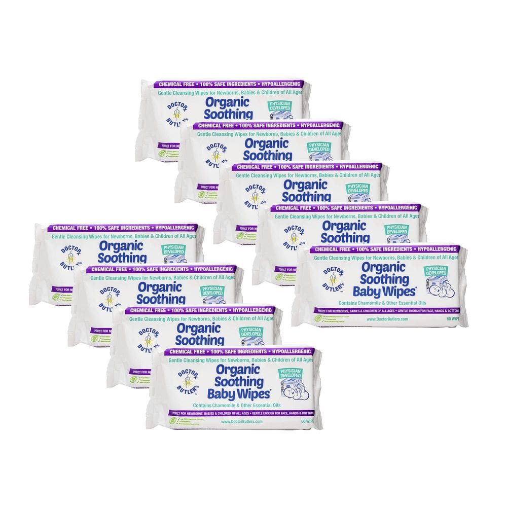 Lenços umedecidos para bebês Doctor Butler`s Organic Hipoalergênicos Sem Perfume