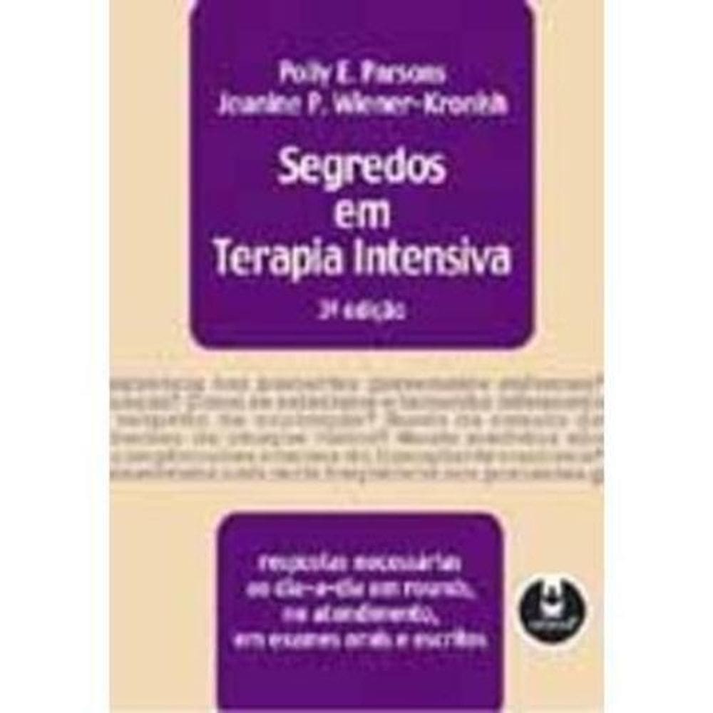 Livro Segredos Em Terapia Intensiva