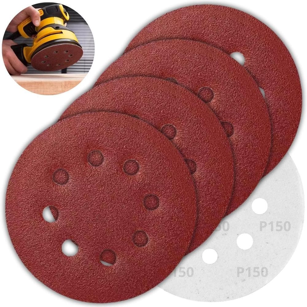 Disco De Lixa Aderente Com Furo 125Mm Grão 150 Kit 04 Un