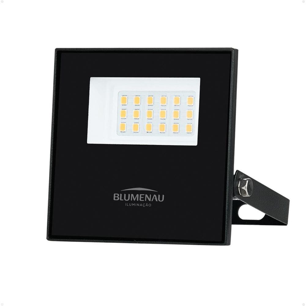 Refletor Blumenau De Led Slim 20W Preto Bivolt - 3000K - Ama