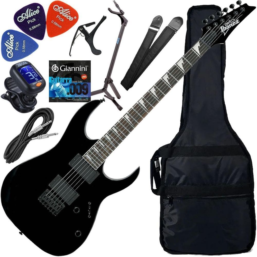 Kit Guitarra Ibanez Grg121 Dx Hh Black Flat Bkf Gx02