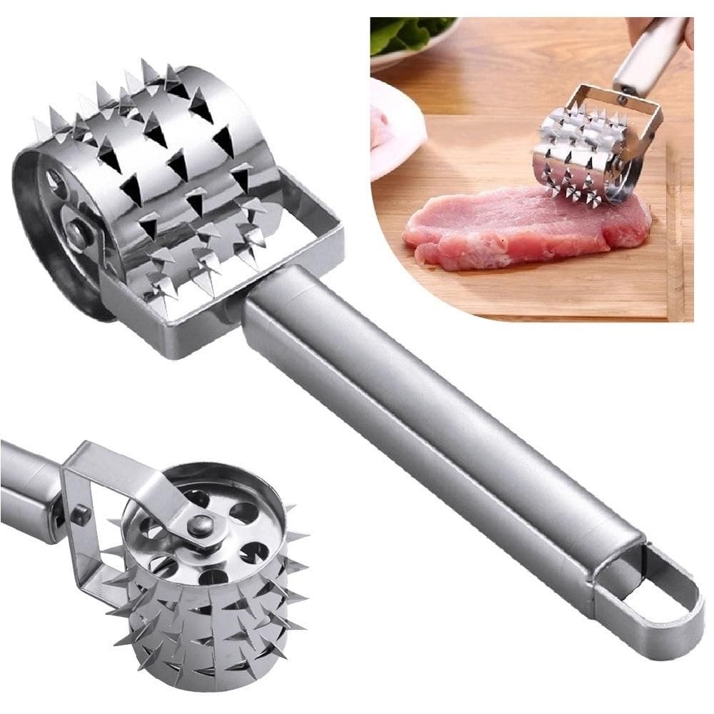 Rolo Amaciador De Carne Stakes E Aves Maquinar Perfurador Preparador Amolecedor Em Inox Manual