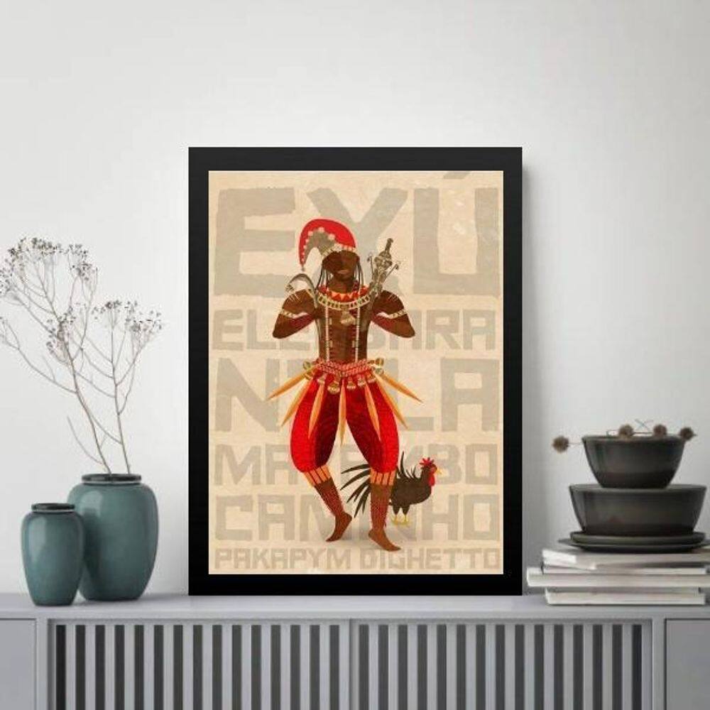 Quadro Decorativo Exú Elegbara 45X34Cm